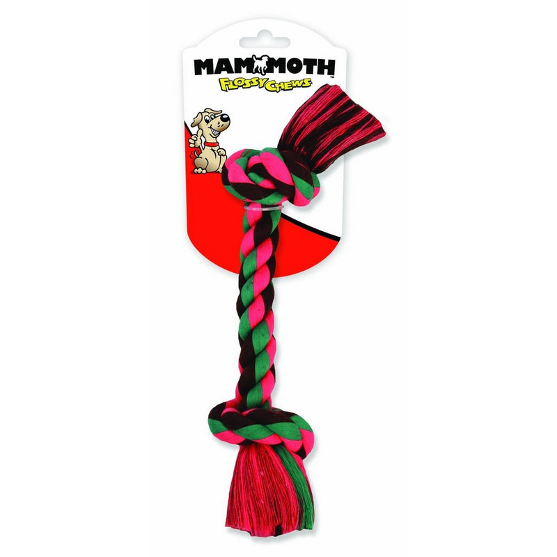 Flossy Chews Mammoth 48-Inch Cottonblend Color 2-Knot Rope Tug