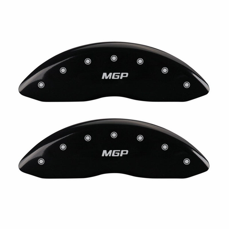MGP Caliper Covers 22039SMGPBK 'MGP' Engraved Caliper Cover with Black Powder Coat Finish and Silver Characters, (Set of 4)