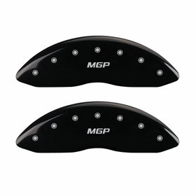 MGP Caliper Covers 17099SMGPBK 'MGP' Engraved Caliper Cover with Black Powder Coat Finish and Silver Characters, (Set of 4)
