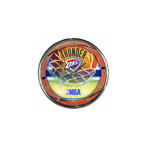 NBA Oklahoma City Thunder Chrome Clock, 12" x 12"