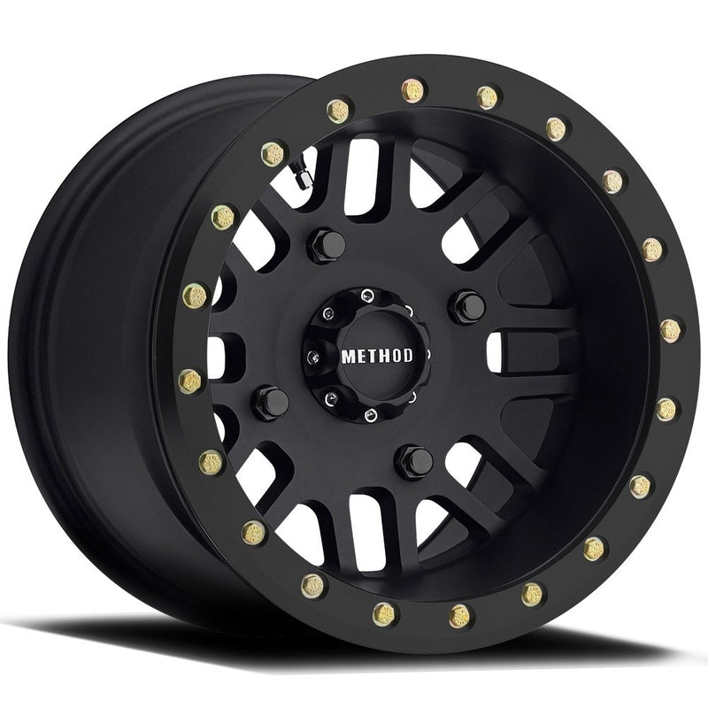 Method 406 Beadlock Matte Black ATV/UTV Wheel 14x8 4/156 - (44)