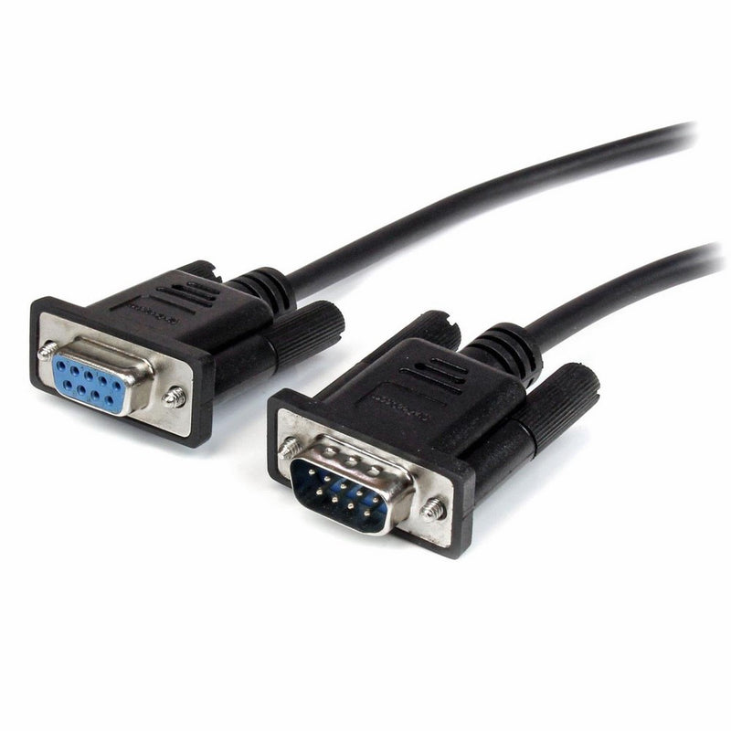 StarTech.com 0.5m DB9 RS232 Serial Extension Male to Female Cable, Black (MXT10050CMBK)