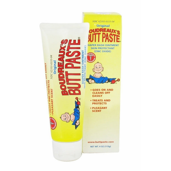 Boudreauxs Butt Paste Diaper Rash Ointment 4oz (4 Pack)