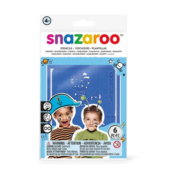 Snazaroo 1198011 Face Paint Stencils - Boys Adventure, Set of 6