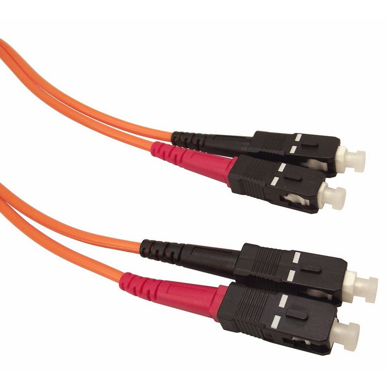 Shaxon FCSCSC01M-B, SC to SC Duplex Multimode 62.5/125 Fiber Optic Patch Cord - Orange PVC Zip Cord, 1 meters