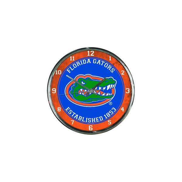 NCAA Florida Gators Chrome Clock, 12" x 12"