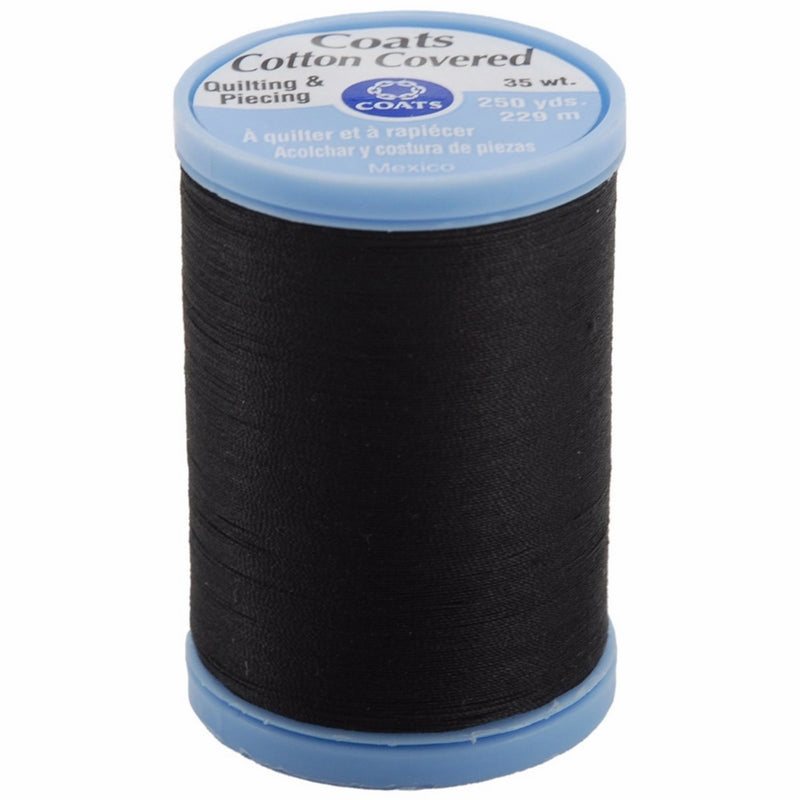 COATS & CLARK S925-900 Cotton Covered Quilting and Piecing Thread, 250-Yard, Black
