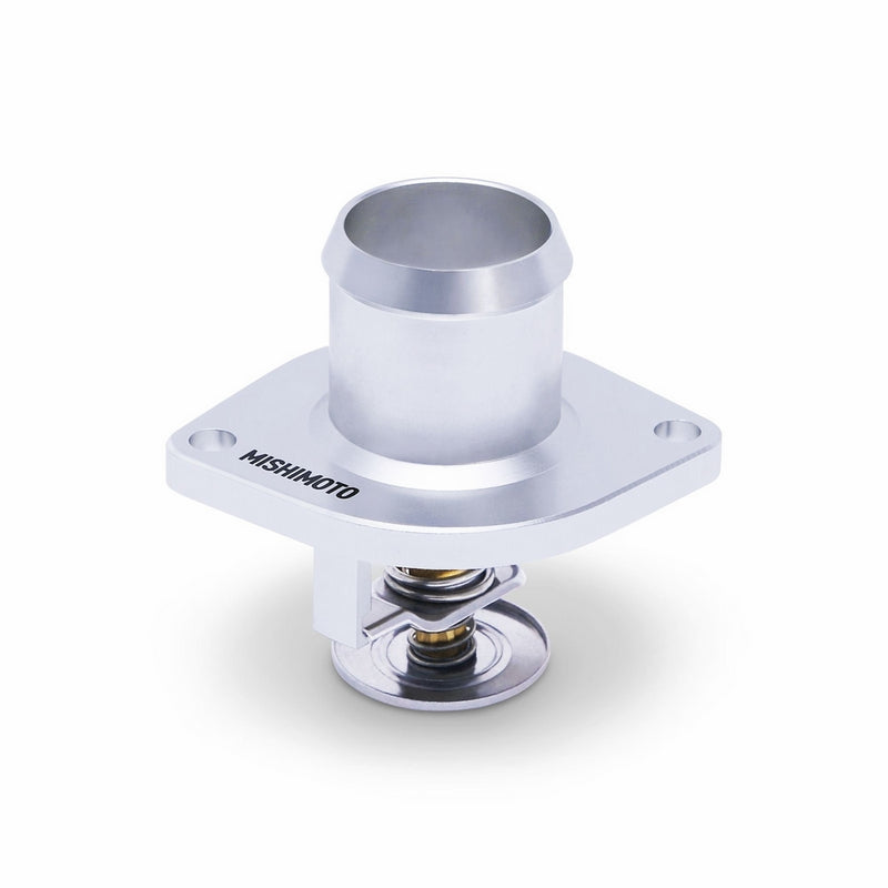 Mishimoto MMTS-F2D-03FL Silver Low-Temperature Thermostat/CNC Housing for Ford 6.0L Powerstroke Engine