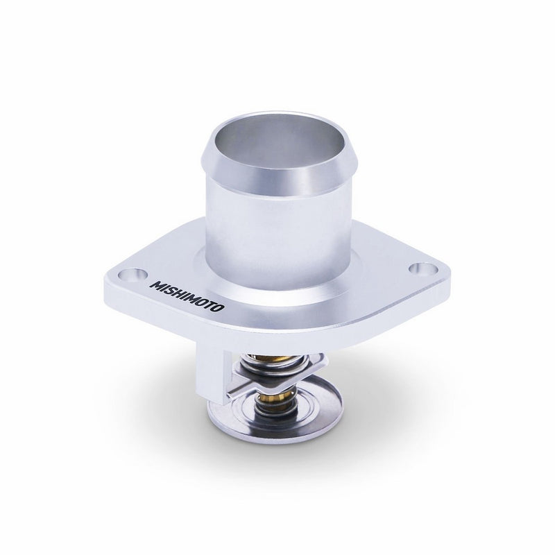 Mishimoto MMTS-F2D-03FH Silver High-Temperature Thermostat/CNC Housing for Ford 6.0L Powerstroke Engine