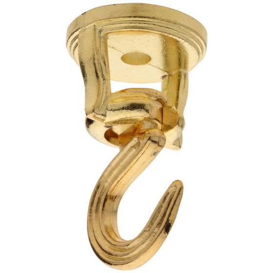 National Hardware N249-623 V155 Swivel Swag Hooks in Brass, 2 pack