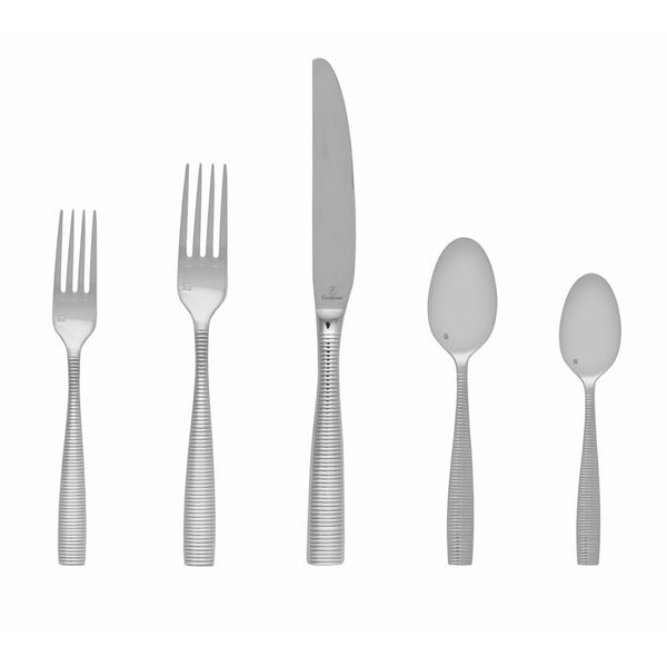 Fortessa Ringo 18/10 Stainless Steel Flatware, 5 Piece Place Setting, Service for 1