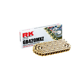 RK Racing Chain GB420MXZ-124 Gold 124-Links Heavy Duty Chain with Connecting Link
