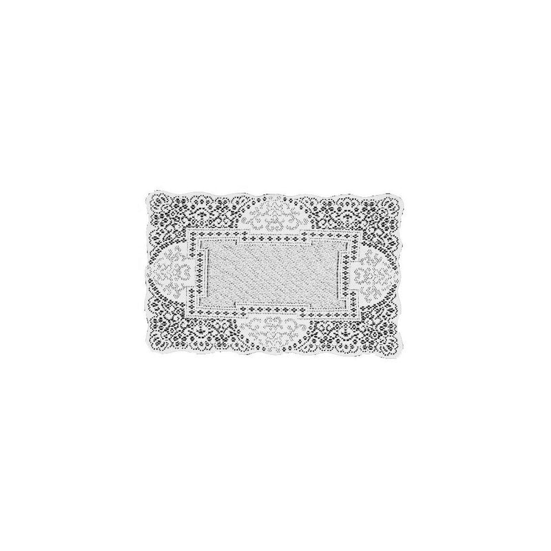 Heritage Lace Canterbury Classic 14-Inch by 19-Inch Placemat, White, Set of 2