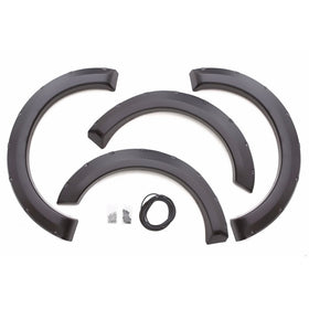 Lund RX314S Elite Series Black Rivet Style Standard Front and Rear Fender Flare - 4 Piece