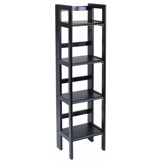 Winsome Wood Folding 4-Tier Shelf, Black