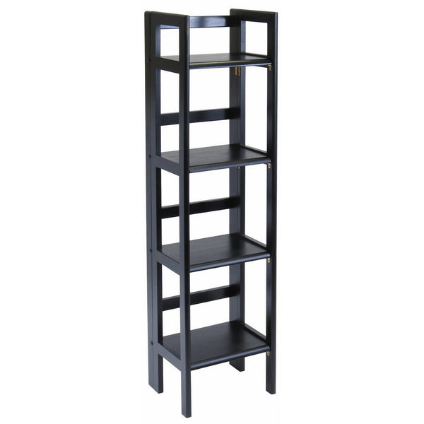 Winsome Wood Folding 4-Tier Shelf, Black