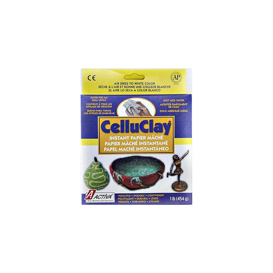 ACTIVA CelluClay Instant Papier Mache, 1 pound, White