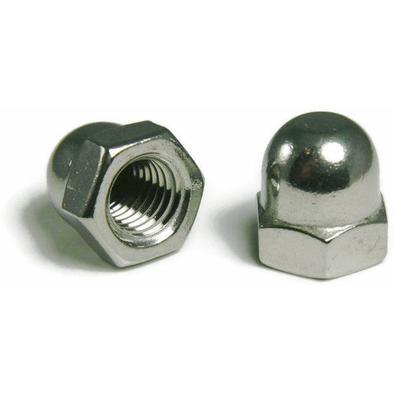 Cap Nuts 18-8 Stainless Steel - 1/2"-13 (3/4 Flats x 13/16 Height) Qty-100