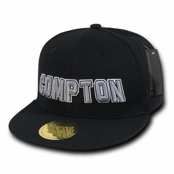 Nothing Nowhere Strap Back City Compton Headwear, Black