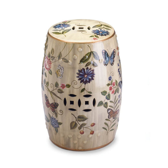 Zingz and Thingz Butterfly Garden Ceramic Stool