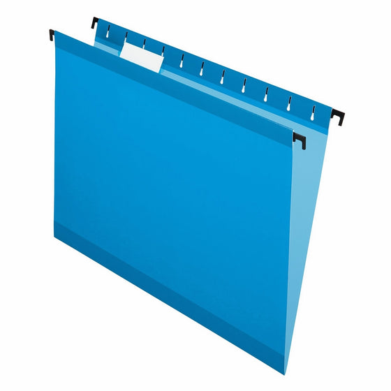 Pendaflex SureHook Reinforced Hanging Folders, Letter Size, Blue, 20 per Box (6152 1/5 BLU)