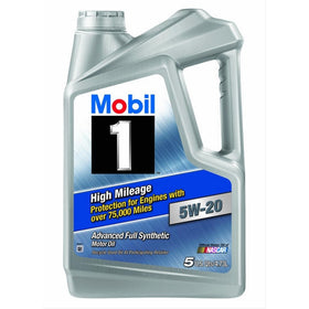 Mobil 1 (120768) High Mileage 5W-20 Motor Oil - 5 Quart
