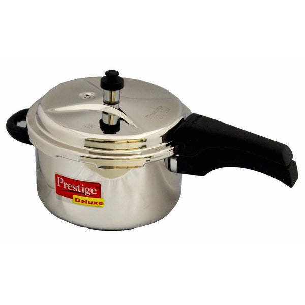 Prestige Deluxe Stainless Steel Pressure Cooker, 4-Liter