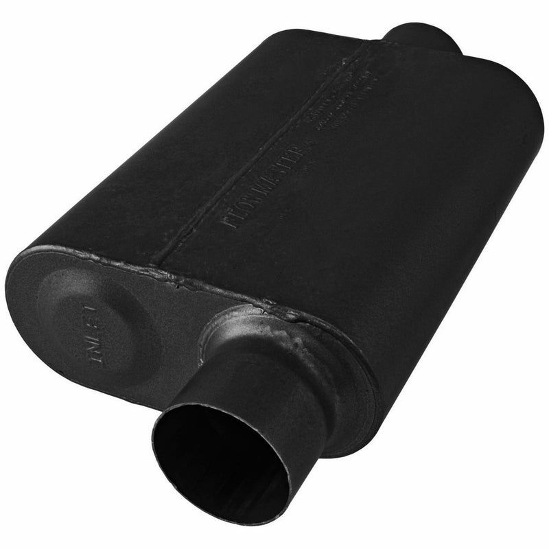 Flowmaster 8043041 40 Series Muffler 409S - 3.00 Offset IN/3.00 Center OUT - Aggressive Sound