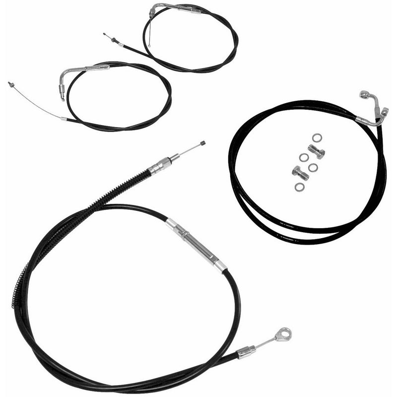 LA Choppers Black Cable/Brake Line Kit for 15"-17" Bars LA-8006KT-16B