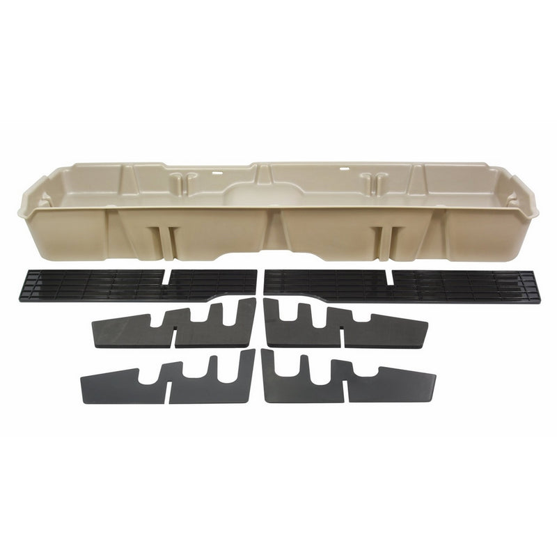Du Ha Under Seat Storage Fits 07-13 Chevrolet/GMC Silverado/Sierra Light Duty & 07-14 Heavy Duty Crew Cab, Tan, Part #10044