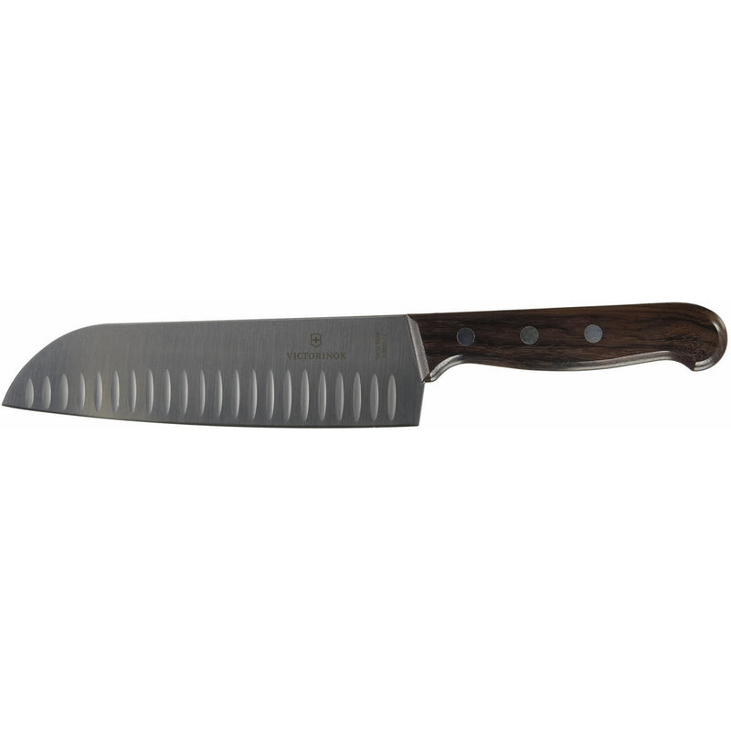 Victorinox Santoku, 7" Stamped, Granton, 1.50" At Rosewood Handle