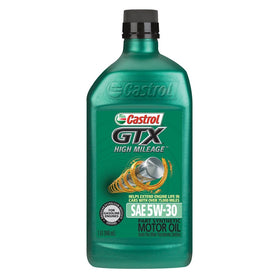 Castrol 06440 GTX High Mileage 5W-30 Synthetic Blend Motor Oil, 1 Quart, 6 Pack
