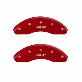 MGP Caliper Covers 51007SMGPRD 'MGP' Engraved Caliper Cover with Red Powder Coat Finish and Silver Characters, (Set of 4)