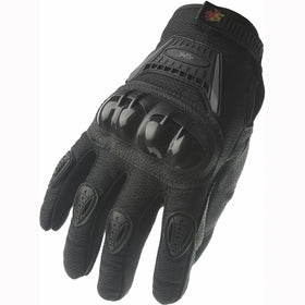 Street Bike Full Finger Motorcycle Gloves 09 (Med, black)