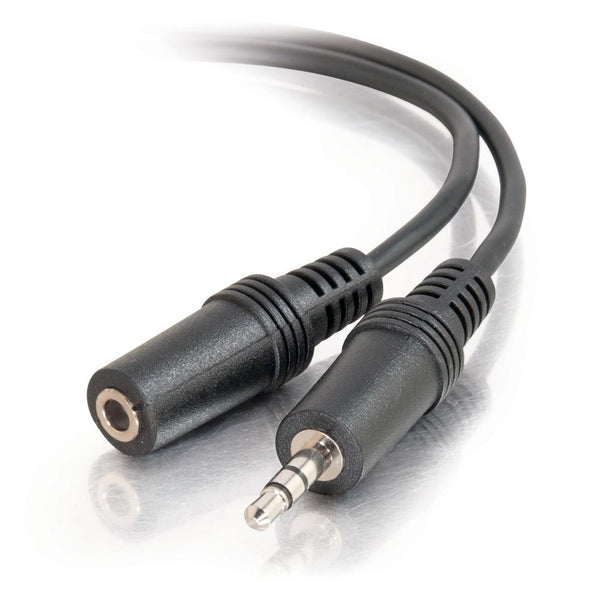 C2G 40408 3.5mm M/F Stereo Audio Extension Cable, Black (12 feet, 3.65 Meters)