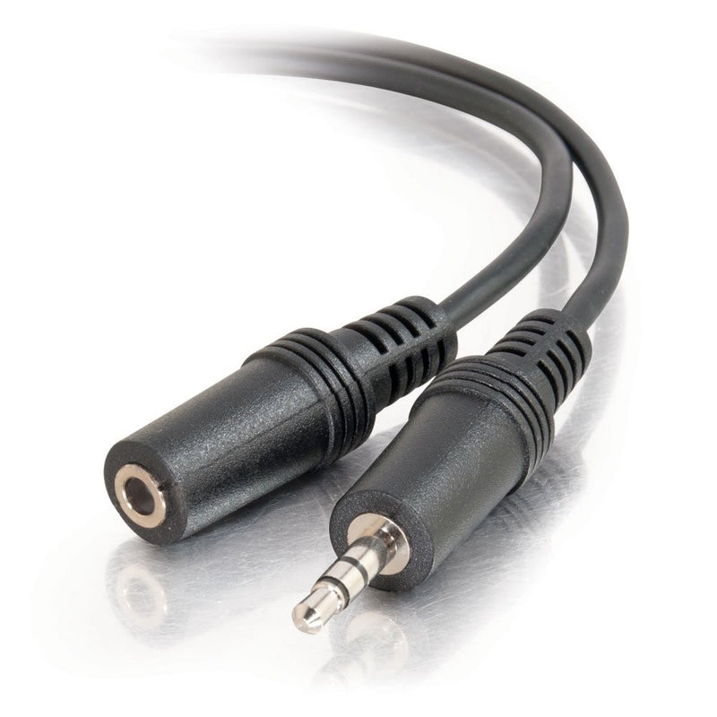 C2G 40405 3.5mm M/F Stereo Audio Extension Cable, Black (1.5 feet, 0.45 Meters)