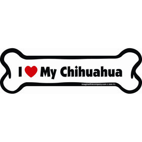Imagine This Bone Car Magnet, I Love My Chihuahua, 2-Inch by 7-Inch