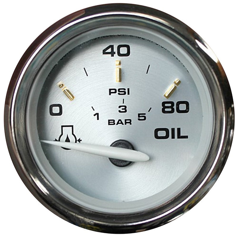Faria Oil Pressure, 80 PSI, Stainless Steel 19002