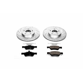 Power Stop K4580 Front Z23 Evolution Brake Kit with Drilled/Slotted Rotors and Ceramic Brake Pads