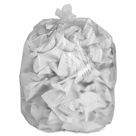 Genuine Joe GJO01760 High-Density Trash Can Liner, 56 gallon Capacity, 48" Length x 43" Width x 0.63 mil Thickness, Clear (Case of 200)