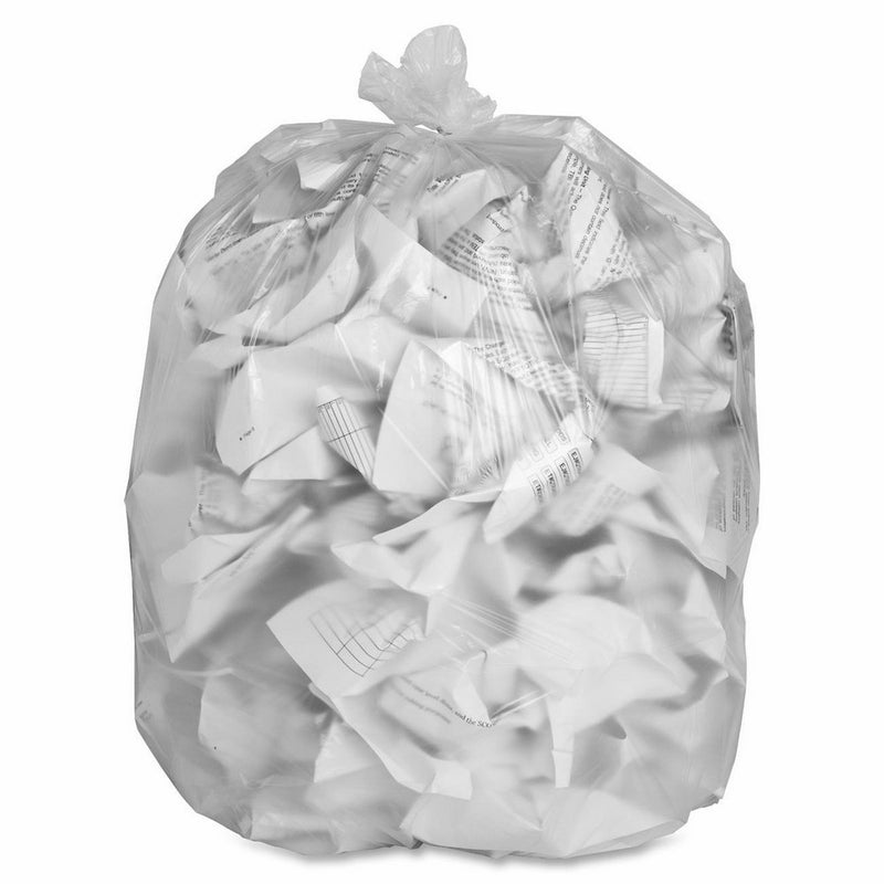 Genuine Joe GJO01760 High-Density Trash Can Liner, 56 gallon Capacity, 48" Length x 43" Width x 0.63 mil Thickness, Clear (Case of 200)