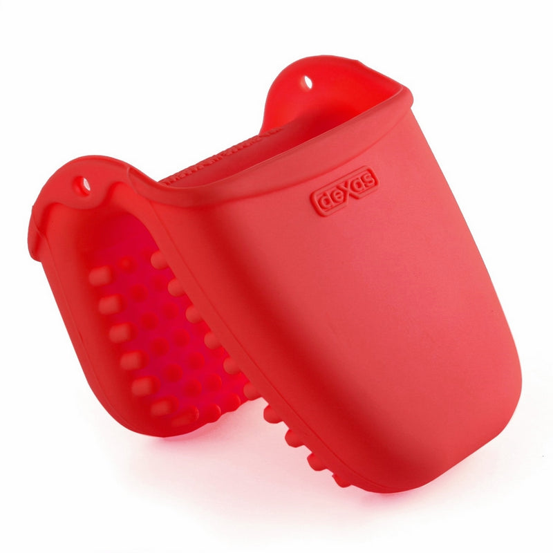 Dexas Mini Silicone Oven Mitt with Raised Nibs, Red