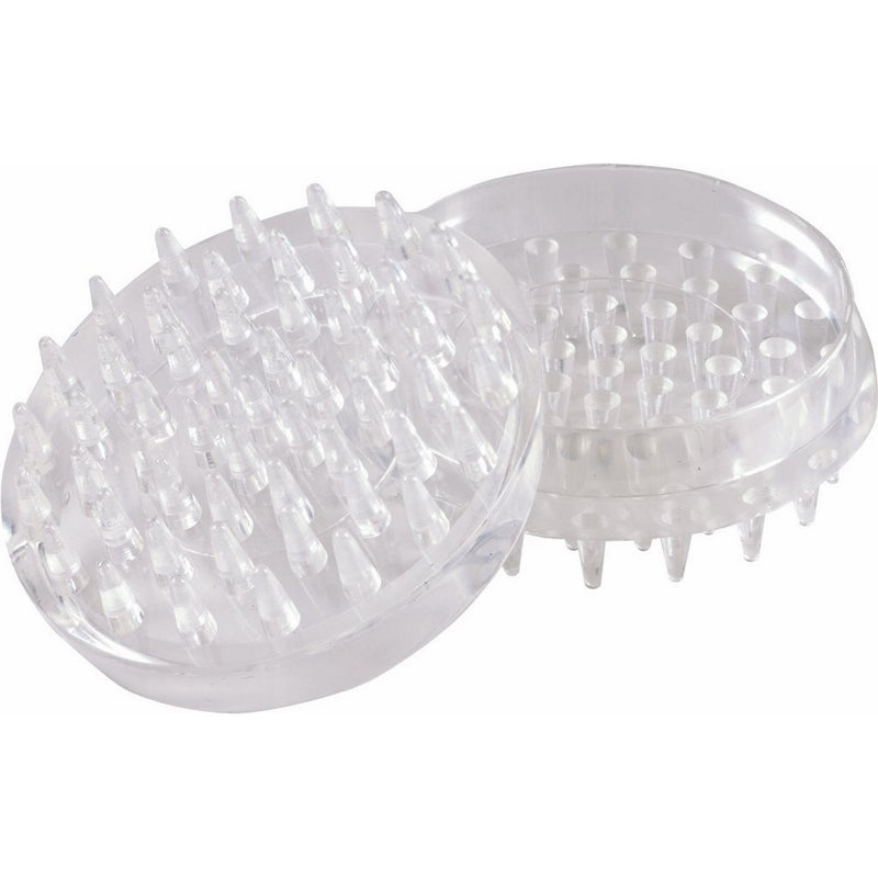Shepherd Hardware 9082 1-7/8-Inch Spiked Furniture Cup, Clear Plastic, 4-Pack