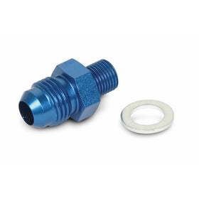 Earls 991953ERL Blue Anodized Aluminum Fuel Fitting Adapter