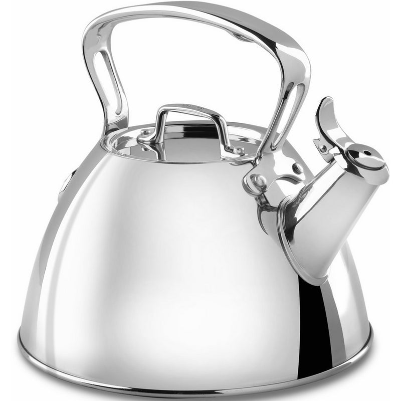 All-Clad E86199 Stainless Steel Specialty Cookware Tea Kettle, 2-Quart, Silver