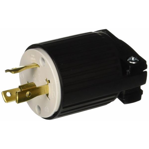 Eaton L630P 30-Amp 250-Volt Hart-Lock Industrial Grade Plug with Safety Grip Black and White