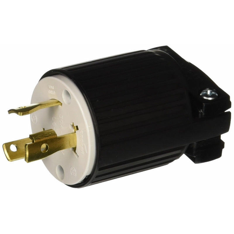 Eaton L630P 30-Amp 250-Volt Hart-Lock Industrial Grade Plug with Safety Grip Black and White