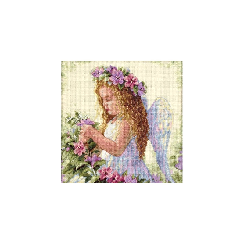 Dimensions Passion Flower Angel Counted Cross Stitch Kit: 11x11