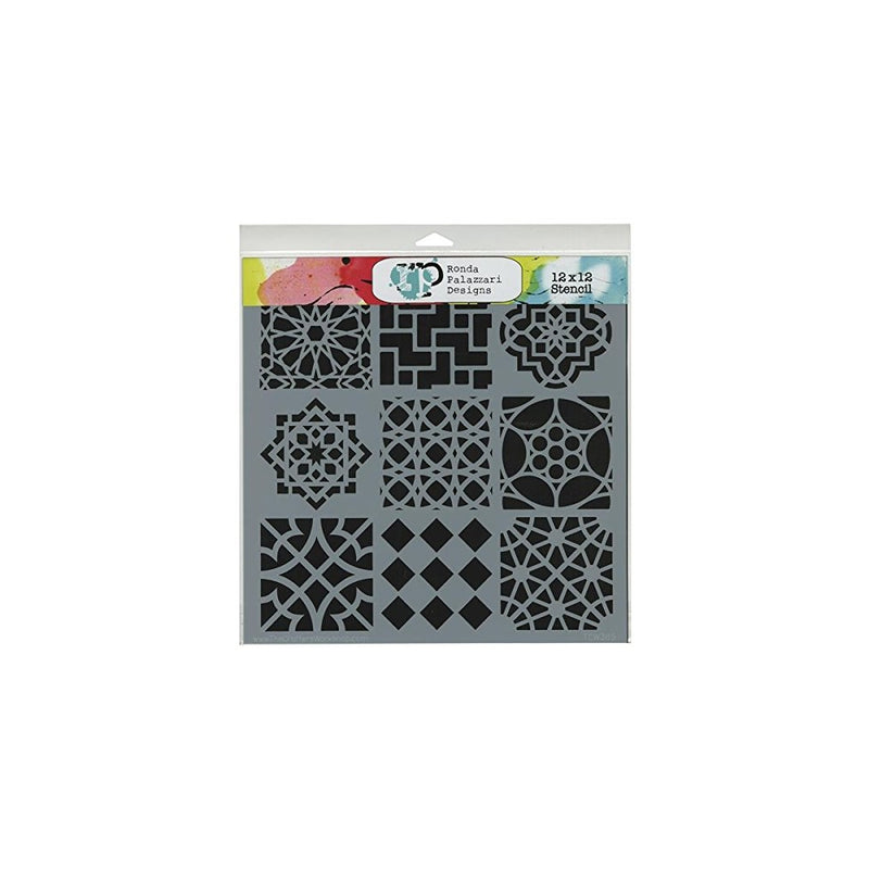 CRAFTERS WORKSHOP TCW-385 Template, 12 by 12-Inch, Moroccan Tiles