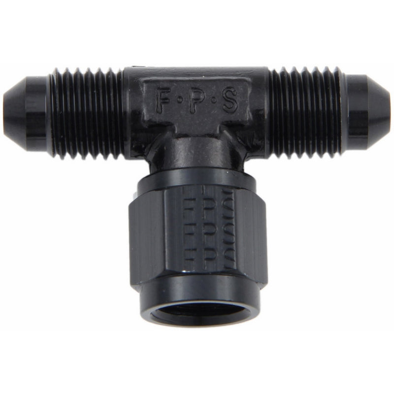 Fragola 498202-BL Black Size (-4) Tee with Female Swivel on Side